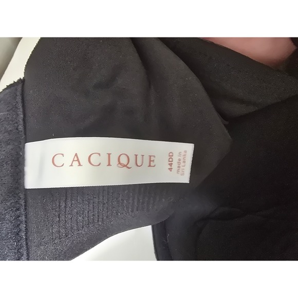 Cacique 44DD Lightly Lined Balconette Bra Black Nude Floral Set - Picture 4 of 8